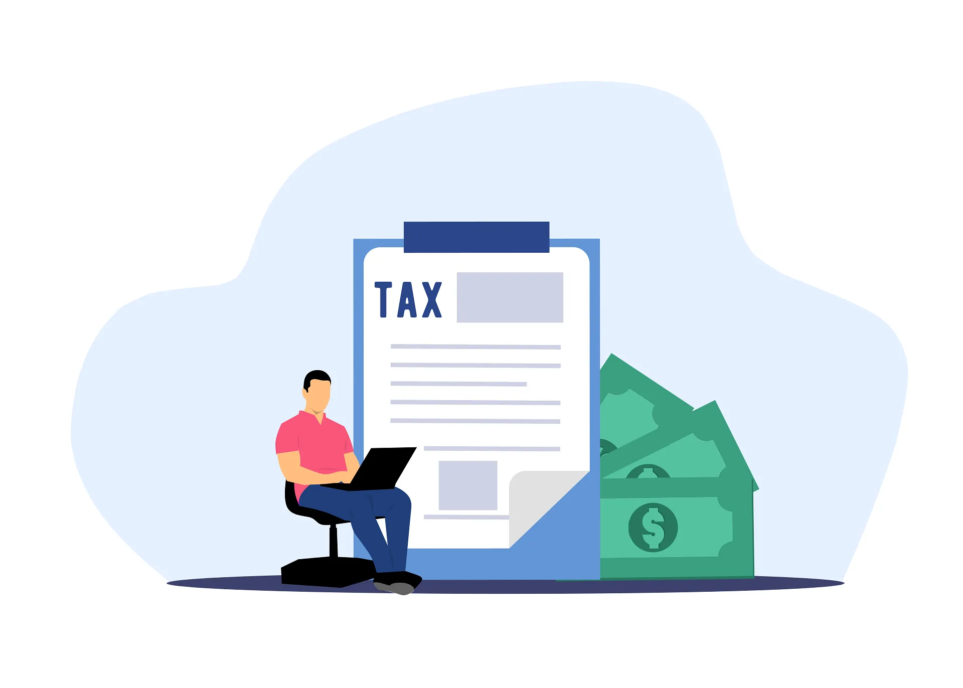 Tax season is open announcement with financial documents